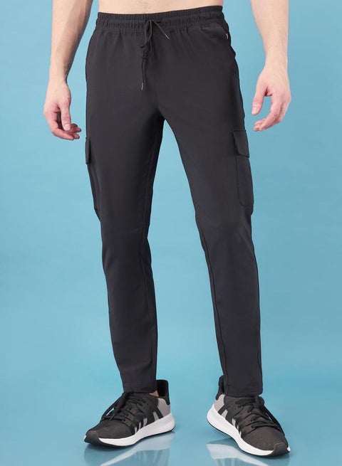 Technosport Solid Cargo Pants with Drawstring