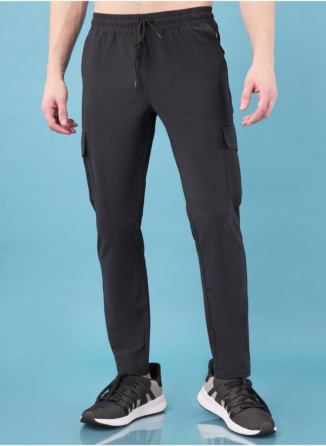 Technosport Technosport Solid Cargo Pants with Drawstring  - Image 1