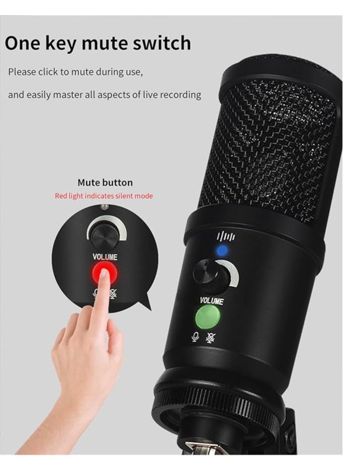 General - USB condenser microphone for computers, laptops, for singing, broadcasting, recording, gaming, streaming, conferencing, YouTube - Image 1