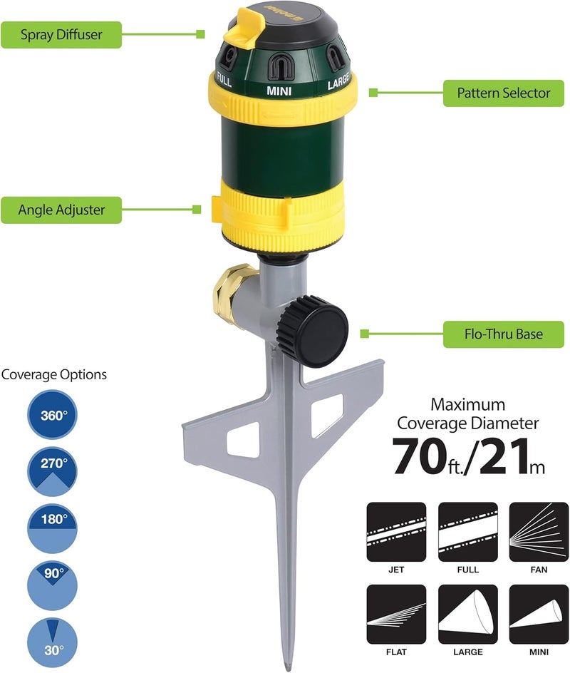 Melnor 65161AMZ 6 Pattern Rotary Sprinkler w/Spike - Image 2