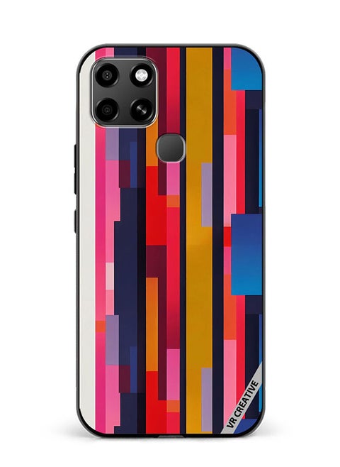 Protective Case Cover For Infinix Smart 6 Abstract Pattern 3D Design Multicolour