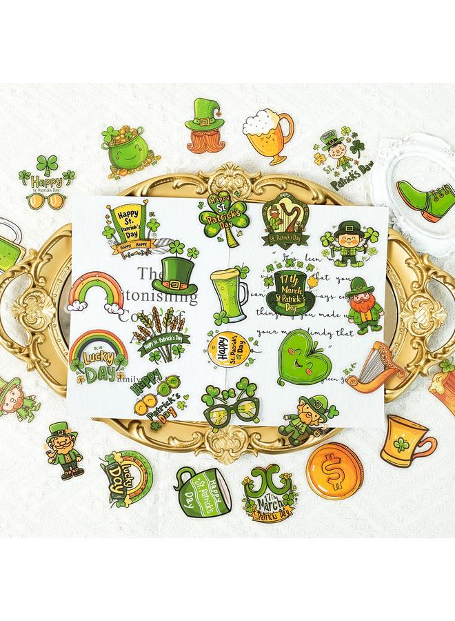 Bluejw 50 Green Old Man San Pa PET Transparent Waterproof Stickers DIY Creative Hand Account Decoration Stickers - Image 2