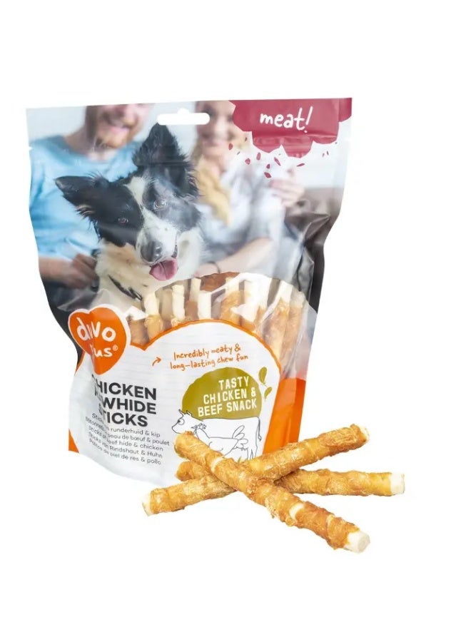 duvo Plus Duvo+ Meat Chicken & Rawhide Sticks Small 12.5cm 400g – Chewy Dog Treats - Image 1