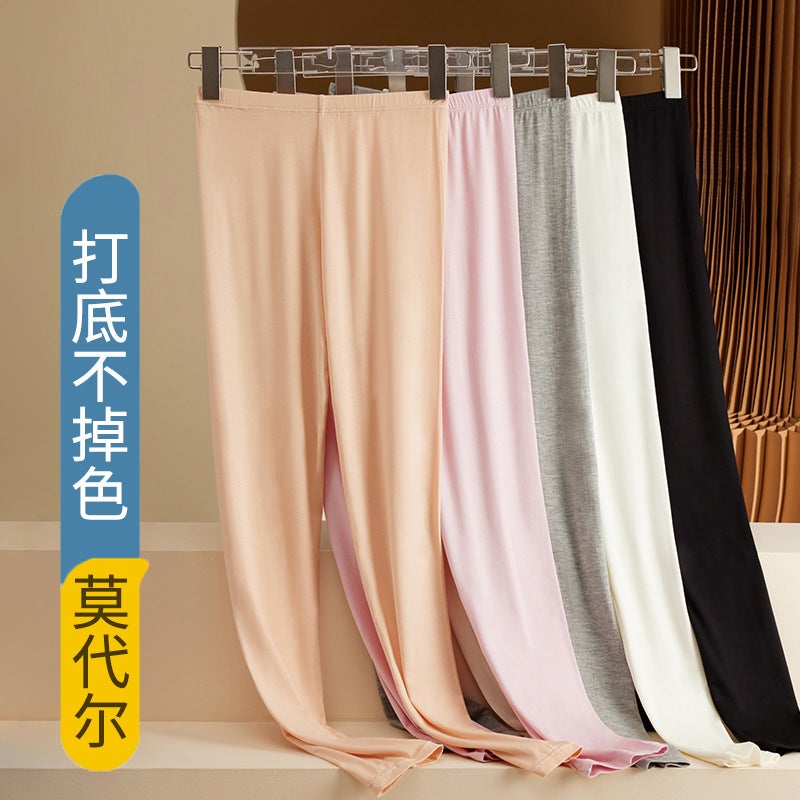 Modal Long Pants Women'S Inner Wear Thin Bodybuilding Cotton Stretch Pants Plus Size Warm Underpants Outer Wear Bottoming Women - Image 2