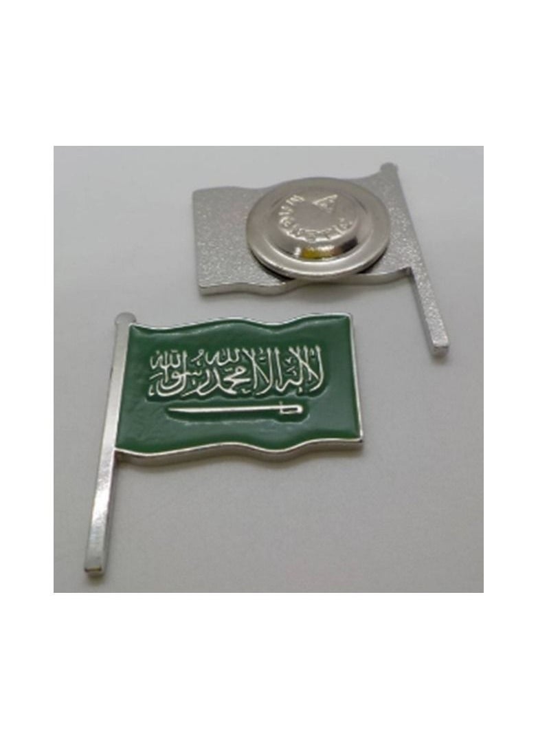 ماركة غير محددة - بروش علم المملكة مع سارية - Image 1