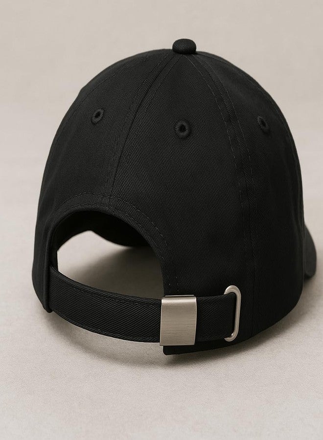 ENCIGER Unisex Adjustable Baseball Cap Pack of 2 - Solid Color, Breathable, Stylish Cotton Caps for Men & Women - Outdoor Sports, Travel, Casual Wear (Black) - Image 3