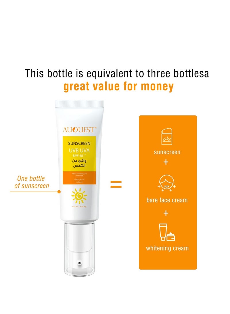 AuQuest Instant whitening and moisturizing sunscreen 50g - Image 2