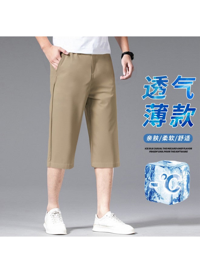 FOLUNSI Men's Casual Pants Summer Bestseller Straight-leg Trousers Lightweight Breathable Versatile Mid-length Shorts For Men - Image 2