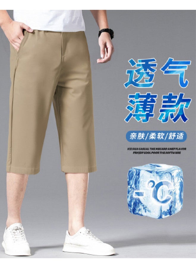 FOLUNSI Men's Casual Pants Summer Bestseller Straight-leg Trousers Lightweight Breathable Versatile Mid-length Shorts For Men - Image 1