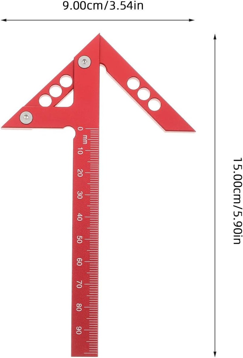 Angoily Woodworking Center Scriber Aluminum Marking Tool Center Line Finder 45-degree Angle Woodworking Measuring Gauge for Carpentry Wood Scribing - Image 2