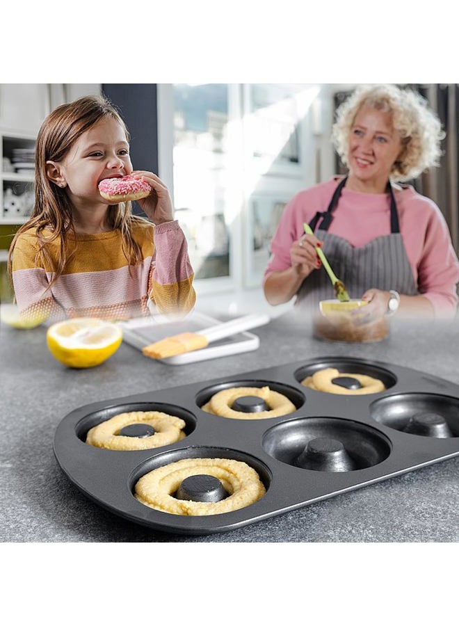 Shudyear 2 Pc Donut Pan Doughnut Baking Pan Nonstick Carbon Steel Baking Mold for Homemade Donuts Dessert Baking Oven Tray - Image 4