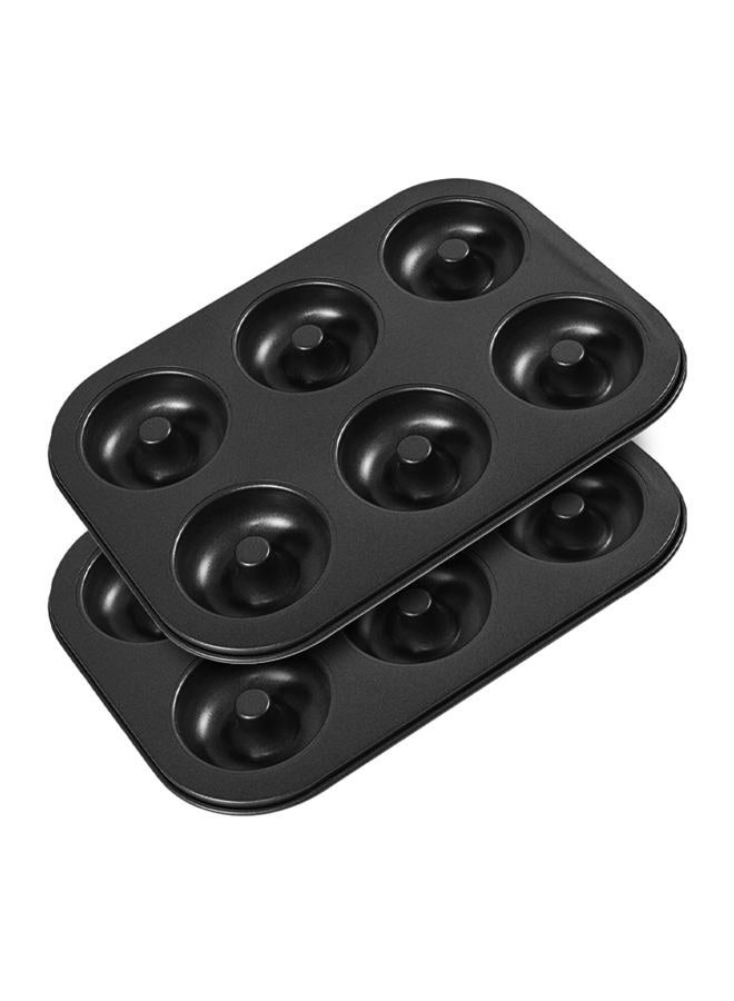 Shudyear 2 Pc Donut Pan Doughnut Baking Pan Nonstick Carbon Steel Baking Mold for Homemade Donuts Dessert Baking Oven Tray - Image 1