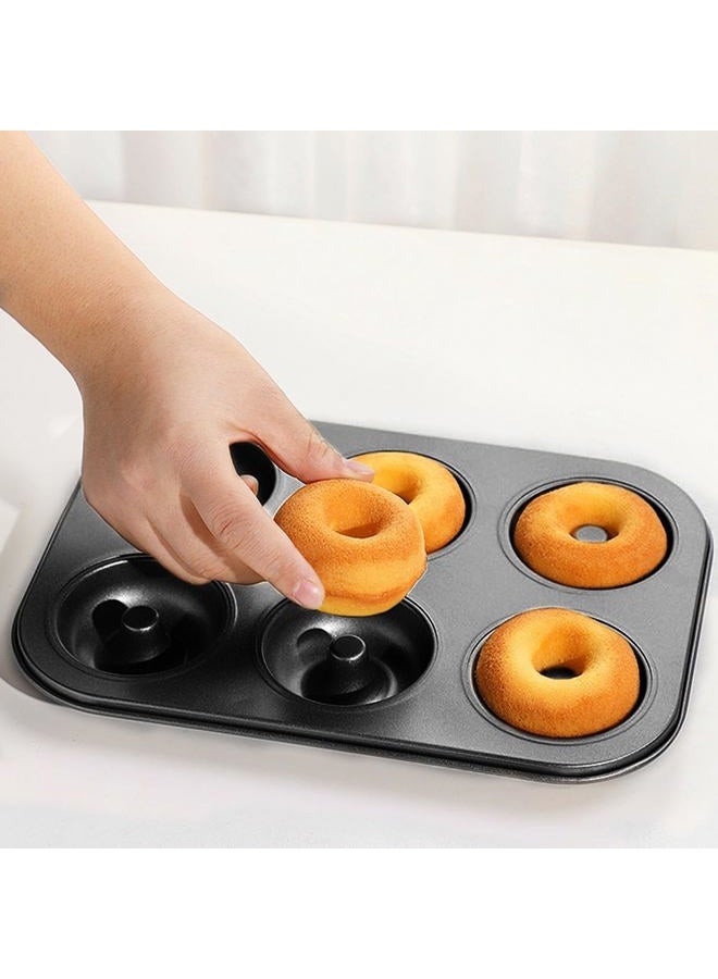 Shudyear 2 Pc Donut Pan Doughnut Baking Pan Nonstick Carbon Steel Baking Mold for Homemade Donuts Dessert Baking Oven Tray - Image 5