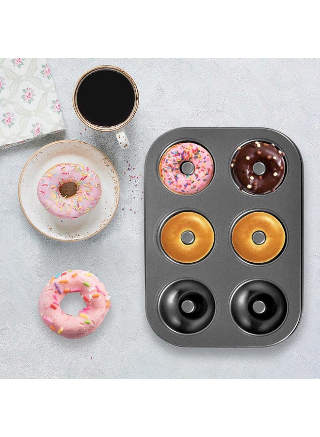 Shudyear 2 Pc Donut Pan Doughnut Baking Pan Nonstick Carbon Steel Baking Mold for Homemade Donuts Dessert Baking Oven Tray - Image 3