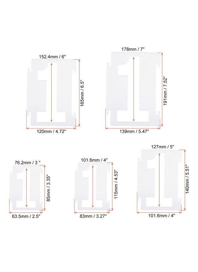 3 Inch Number Stencils 20 Pack Reusable Plastic Numbers Templates Set 09 For Painting Drawing White