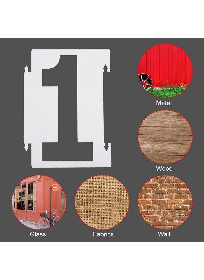 3 Inch Number Stencils 20 Pack Reusable Plastic Numbers Templates Set 09 For Painting Drawing White