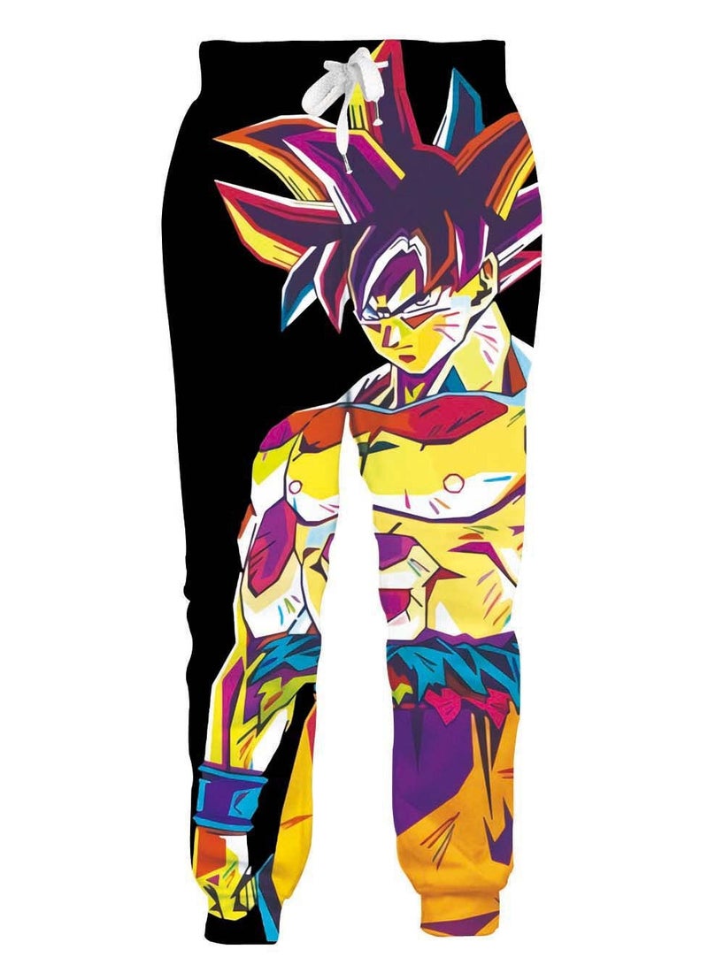 KUYING New Dragon Ball Printed Straight Tube Loose Casual Pants - Image 1