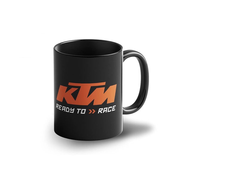 Lightning Hammerz فنجان قهوة لايتنينغ هامر KTM جاهز للسباق مطبوع لدراجات KTM هدايا للدراجين للأصدقاء 330 مل آمن للاستخدام في الميكروويف وغسالة الصحون - Image 1