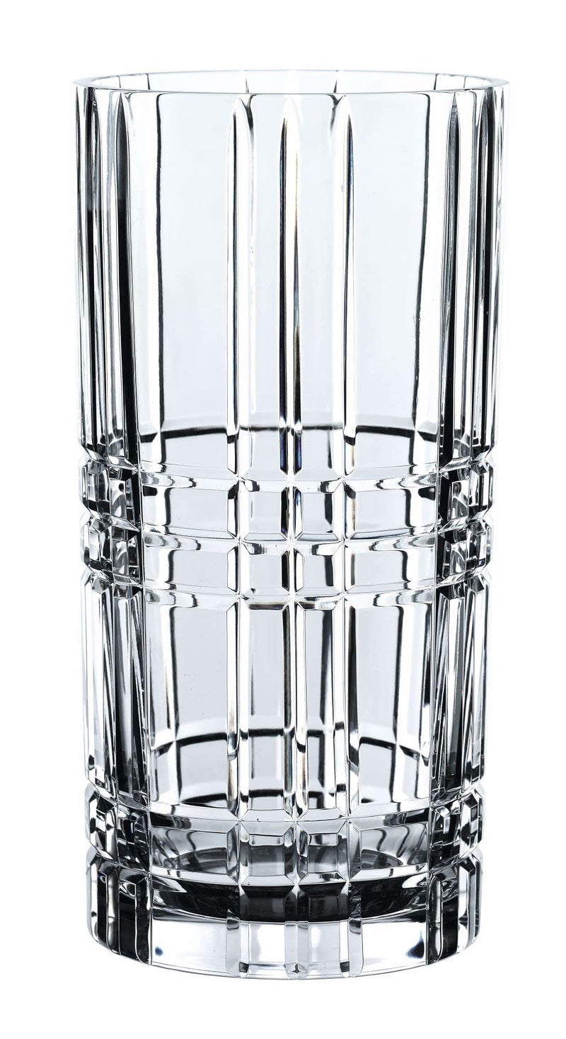 Nachtmann Square Collection, 11" Glass Vase, Modern Geometric Design, Bavarian Crystal, Clear, Dishwasher Safe - Image 1