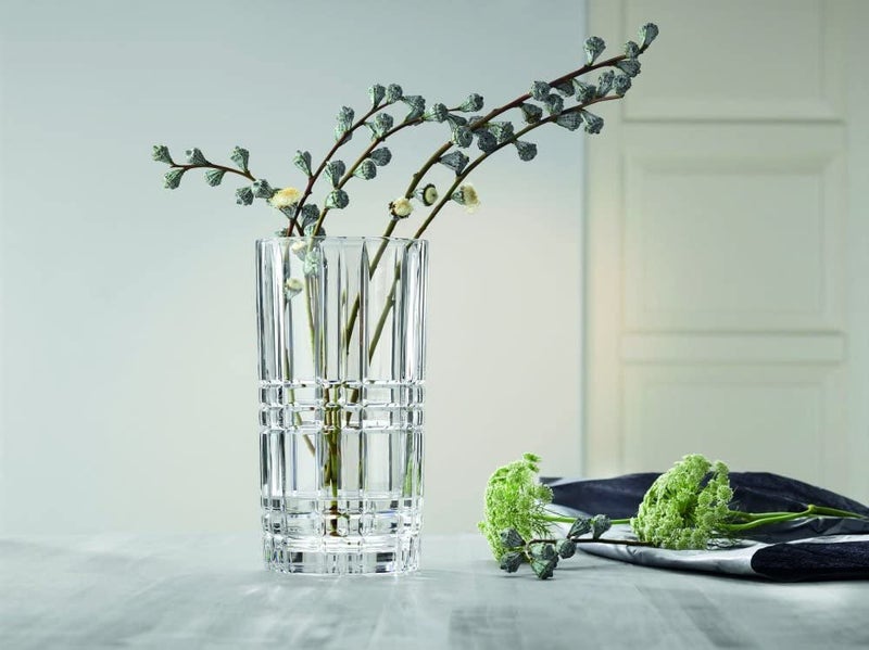 Nachtmann Square Collection, 11" Glass Vase, Modern Geometric Design, Bavarian Crystal, Clear, Dishwasher Safe - Image 4