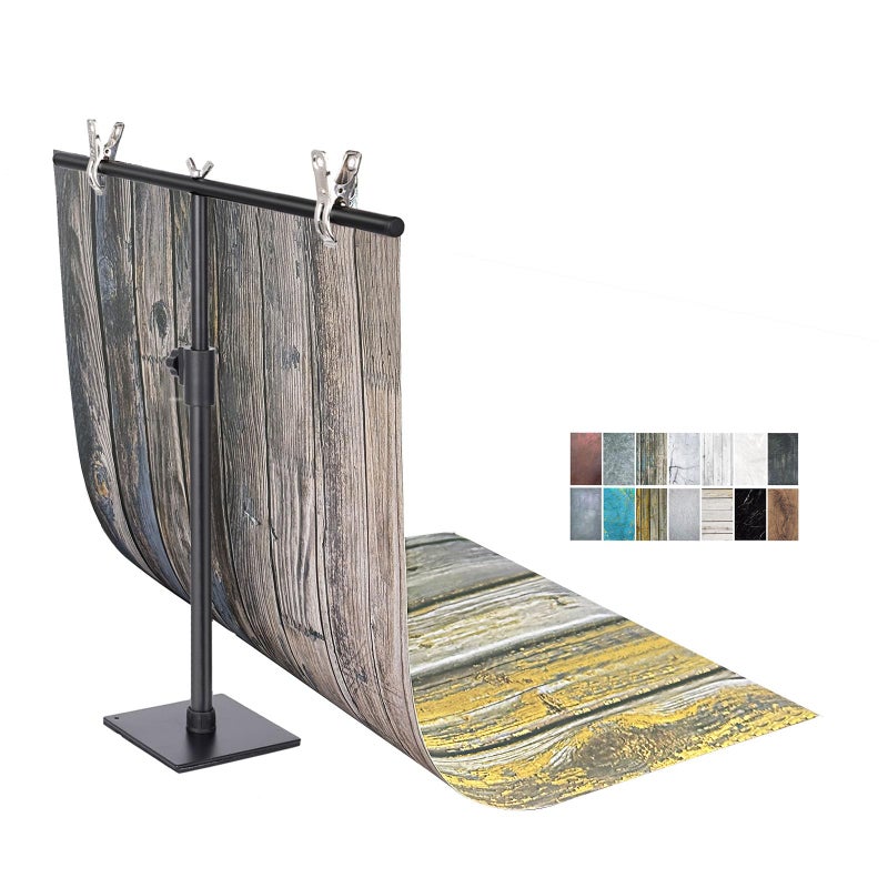 Yoocheese Product Backdrops Food Photography: Small Paper Photo Background for Table Flat Lay Pictures 7pcs 14 Patterns.(22x34in,Textured) - Image 1