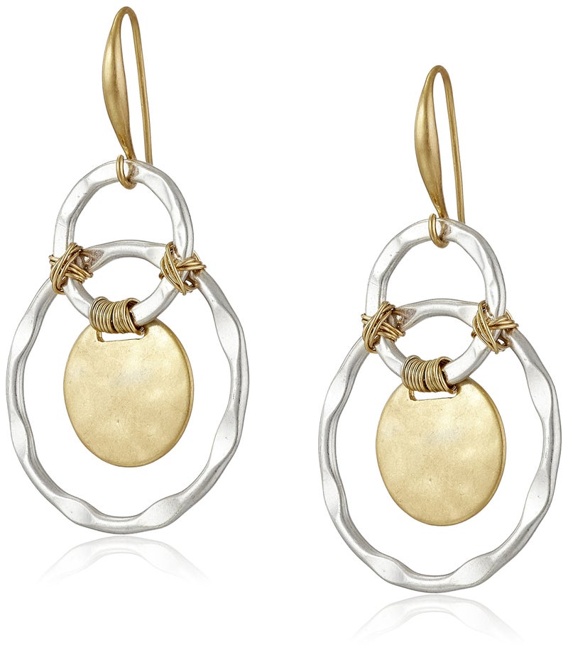 Robert Lee Morris Wire Wrapped Orbital Circle Drop Earrings - Image 1