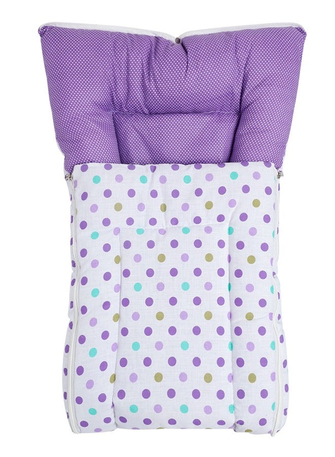 Superminis Plush and Soft Baby Sleeping Bag– Breathable, Cushioned– Perfect for Newborns and Infants, 0M+, Baby Sleeping Bed of 32-inch X 18-inch X 4-inch Size (Purple), Pack of 1 - Image 3