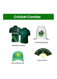 PRINTSHOP4ME Pakistan Cricket Combo–T-Shirt, Cap,Drawstring Bag&Hand Fan For Celebrations Match Days&Events  - Image 2