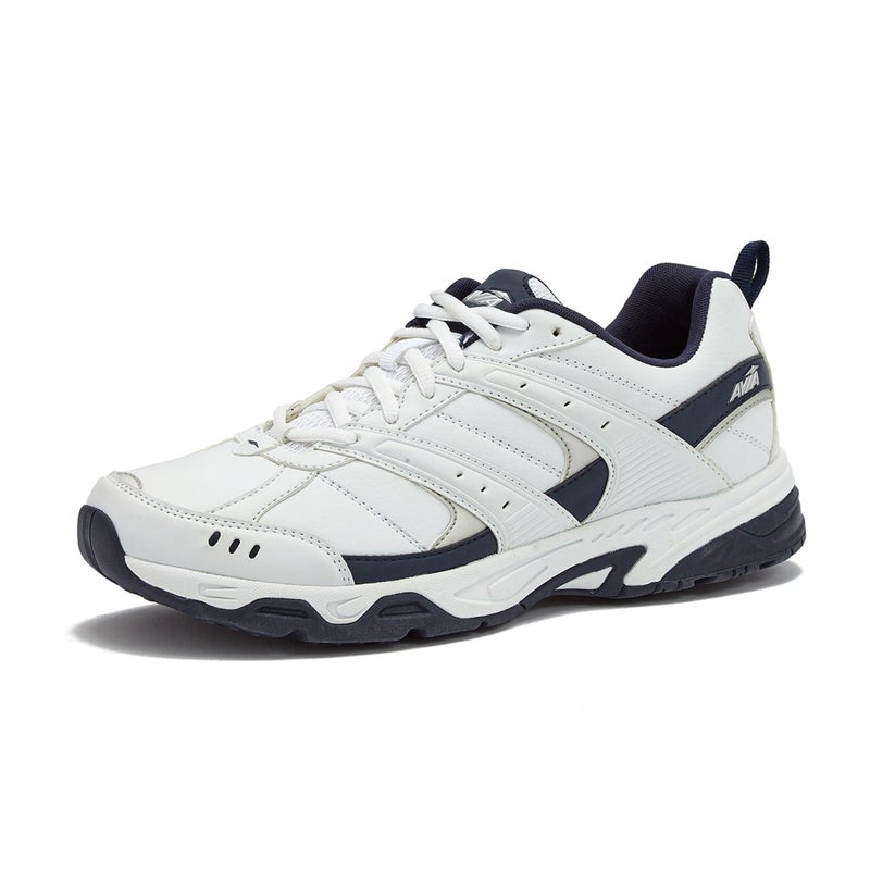 Avia Avi-Verge Mens Sneakers - Cross Trainer Mens Tennis Shoes, Pickleball or Walking Shoes for Men, White/True Navy, 13 X-Wide