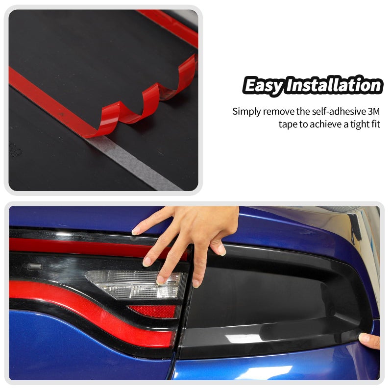 JeCar Tail Light Cover Smoked Tail Light Guard for 2015-2024 Dodge Charger Exterior Accessories - Image 5