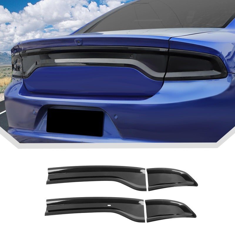 JeCar Tail Light Cover Smoked Tail Light Guard for 2015-2024 Dodge Charger Exterior Accessories - Image 1