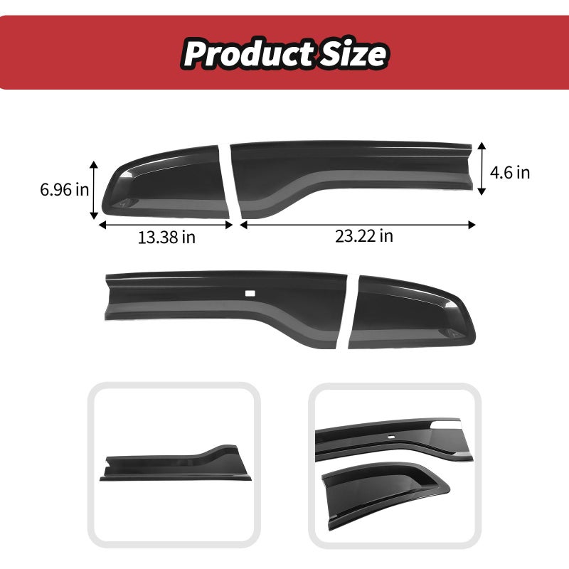 JeCar Tail Light Cover Smoked Tail Light Guard for 2015-2024 Dodge Charger Exterior Accessories - Image 4