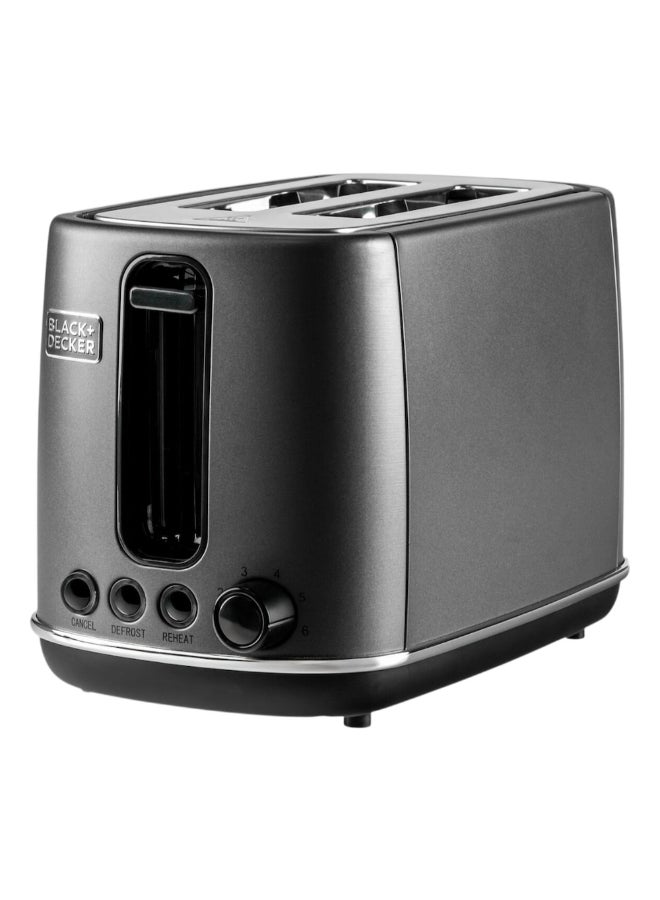 BLACK+DECKER 1050W 2-Slice Stainless Steel Toaster 21 x 18.4 x 31.9 cm 1050 W SSET225-B5 Silver/Black - Image 1