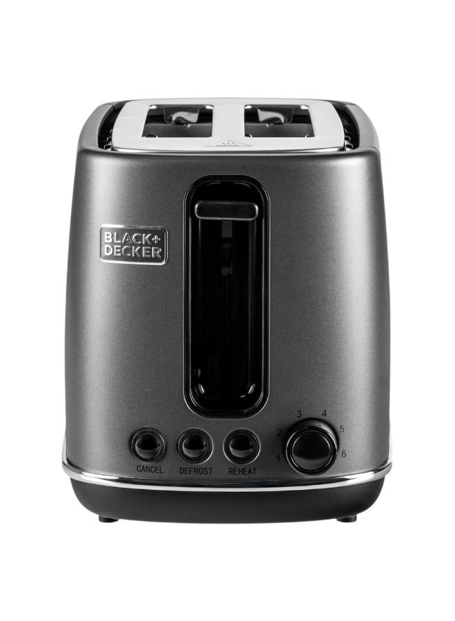 BLACK+DECKER 1050W 2-Slice Stainless Steel Toaster 21 x 18.4 x 31.9 cm 1050 W SSET225-B5 Silver/Black - Image 2