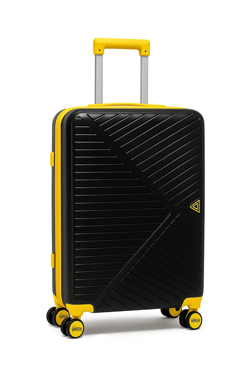 MNUK VIATOR PREMIE 24inch Luggage| Polypropylene (PP) Hardside Luggage Trolley|Double 360Â° 4 Wheeler &amp; Anti-theft Zipper| Medium-24 Inch|BLACK