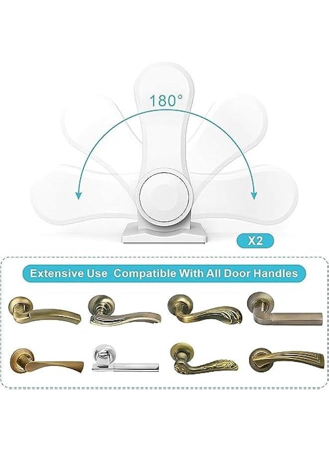MOXO 2Pack Child Proof Door Lever Lock No Drill Easy Install Baby Handle Locks 3M Adhesive Baby Proof Door Handle Lock Child  Locks for Door Prevent Toddlers from Opening Doors  - Image 3