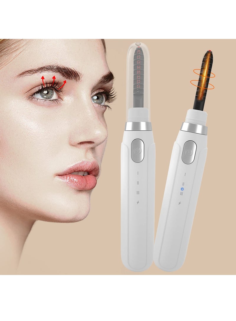 Heated Eyelash Curlers, Electric Eyelash Curlers, Portable Heated Lash Curler Rechargeable Heated Eyelash Curler with 3 Temperature Settings, Quick Forming, 24H Long Lasting for Women Girl