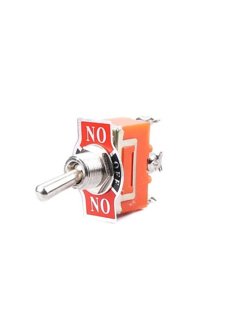 KNP E-TEN1122 ON-OFF-ON Toggle Switch is a reliable 3 position switch designed for control systems requiring a maintained ON-OFF-ON function It features a sturdy construction suitable for a wide range of electrical applications such as in automotive industrial and home electronics.