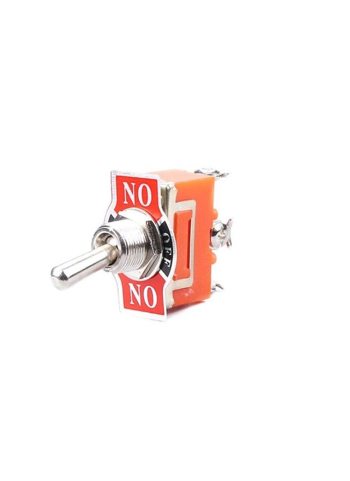 KNP KNP E-TEN1122 ON-OFF-ON Toggle Switch is a reliable 3 position switch designed for control systems requiring a maintained ON-OFF-ON function It features a sturdy construction suitable for a wide range of electrical applications such as in automotive industrial and home electronics.  - Image 1