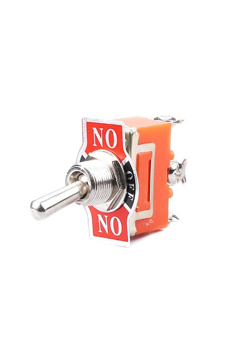 KNP KNP E-TEN1122 ON-OFF-ON Toggle Switch is a reliable 3 position switch designed for control systems requiring a maintained ON-OFF-ON function It features a sturdy construction suitable for a wide range of electrical applications such as in automotive industrial and home electronics.  - Image 2
