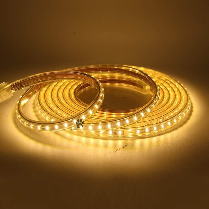 Mufasa LED Rope Light Indoor Outdoor Strip Home Decoration Lights, Diwali Festival Lights False Ceiling, Balcony 220V AC (Non Adhesive Back) (Warm White, 10 Meter) - Image 3