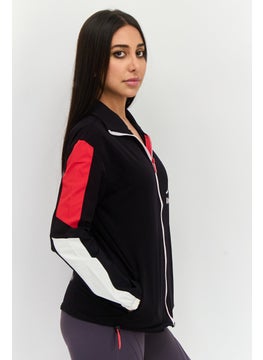 KANGOL Women Brand Logo Windbreaker Jacket, Black Combo  - Image 2