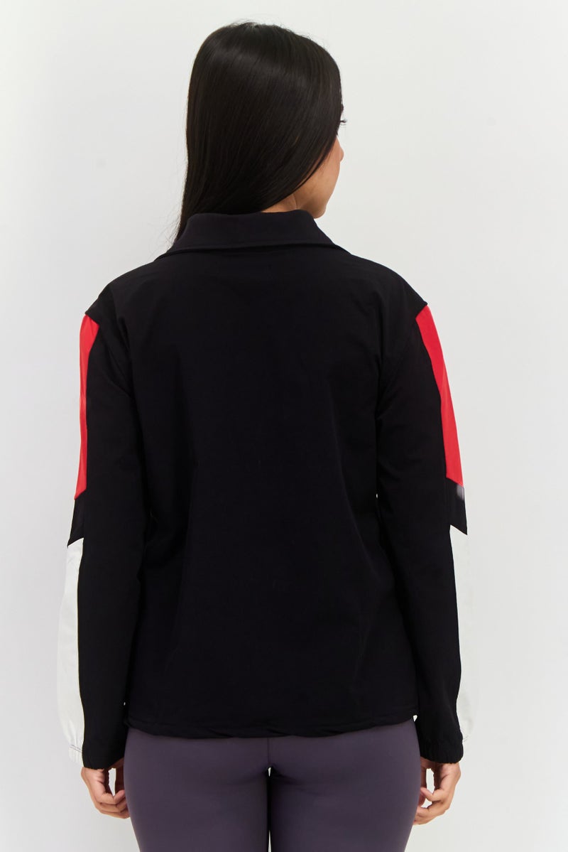 KANGOL Women Brand Logo Windbreaker Jacket, Black Combo  - Image 3