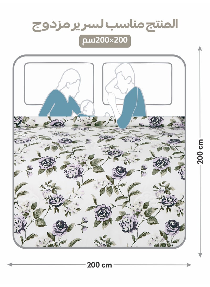 Doona Printed 6-Pcs King Comforter Bedding Set Fits 200x200cm -Includes Comforter, Fitted Sheet, Pillow Shams & Pillowcases – Soft Microfiber Fabric with Soft 350 GSm Filling - Image 3