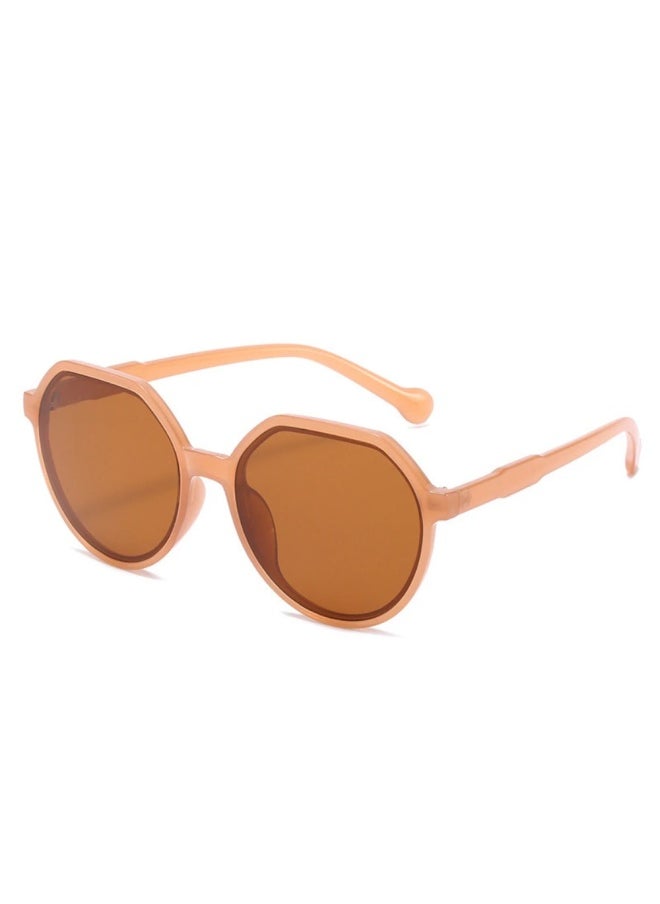 Generic - Fashion Sunglasses Women Brand Vintage Travel Sun Glasses Female Eyewear Anti-Glare Driving Sun Glasses Gafas De Sol Hombre-Lenses Color:B02 1PC beige-Ships From:CHINA - Image 1