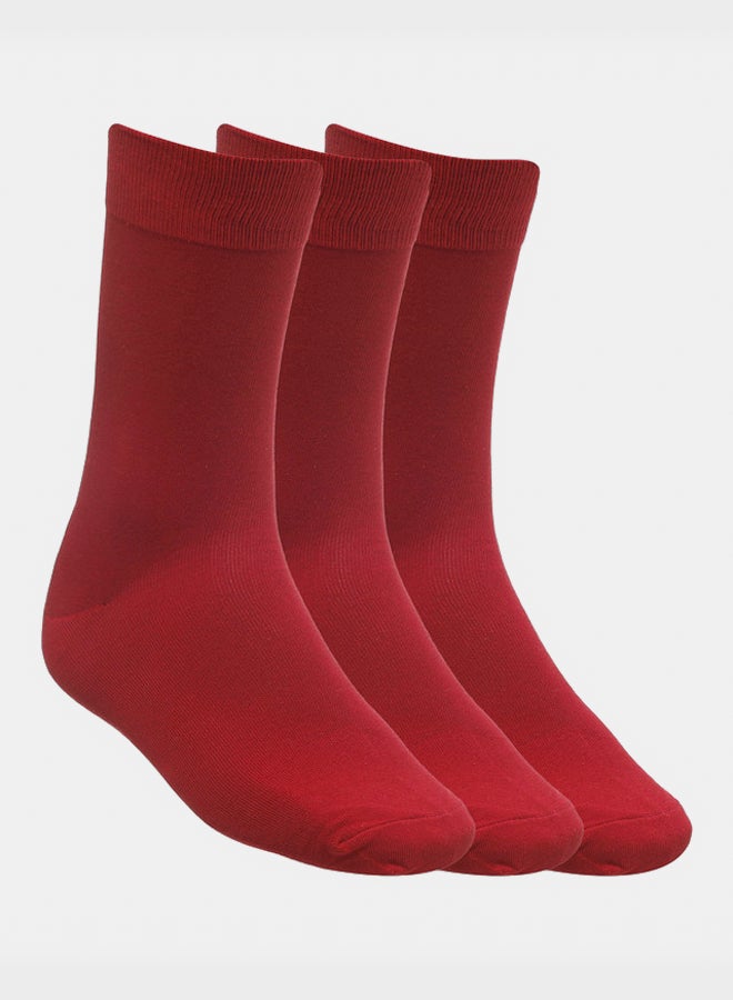 Kheyoot Burgundy Bundle Set Of 3 Socks - Image 1