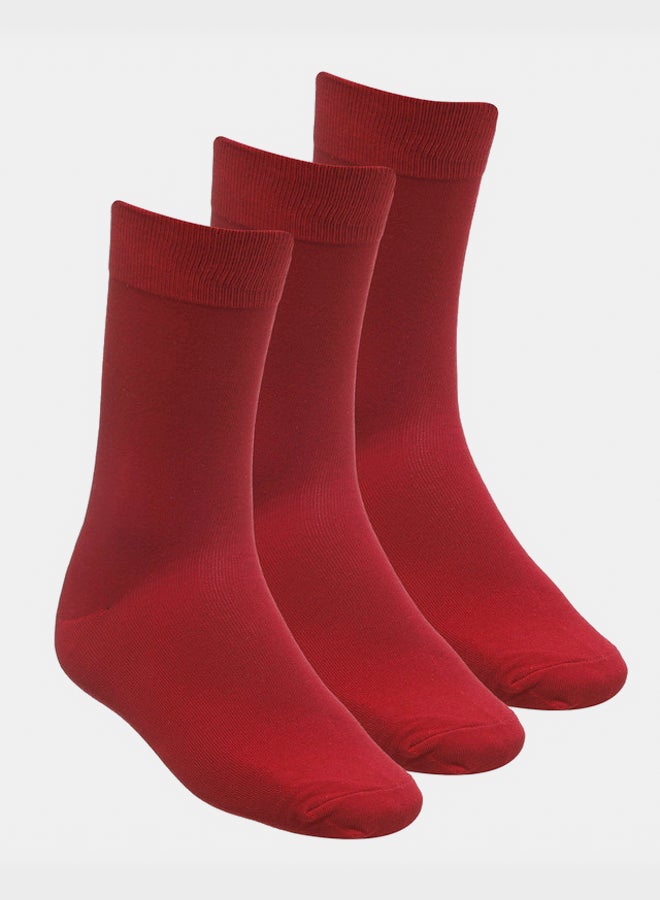 Kheyoot Burgundy Bundle Set Of 3 Socks - Image 3