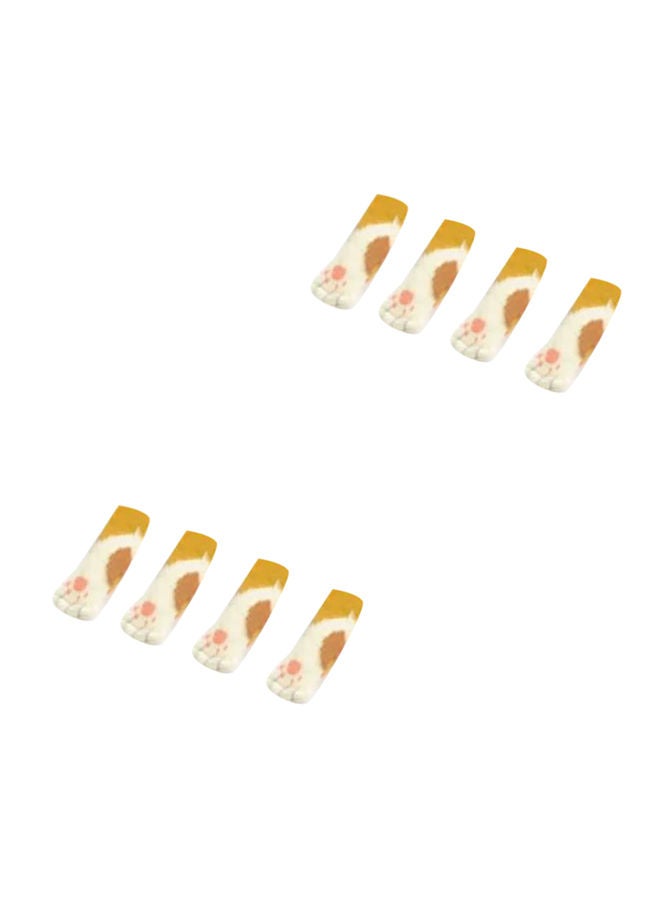 NIBEMINENT 8-Piece Thick Non-Slip Chair Foot Cover Multicolour