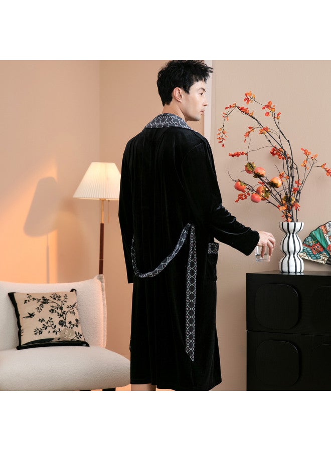 Fenton روب طويل الأكمام بأسلوب صيني جديد من متحف دونهوانغ الأصلي، بيجامات للرجال وملابس منزلية - Image 3