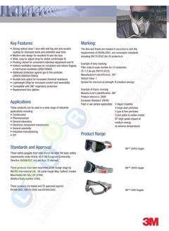 3M ™ 2890A As/af Chemical Protective Goggles (Anti-Fog, Clear Acetate Lens, Valved)  - Image 2